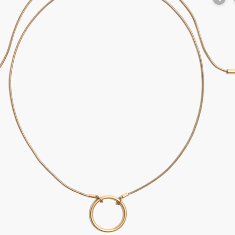 Madewell Gold Adjustable Circle Necklace